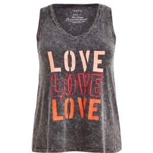 Torrid Vintage Style Tank Mineral Wash Black Gray Plus Size 2